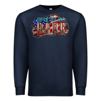 Navy American babe Premium Sweatshirt - NancyCooperArtShop