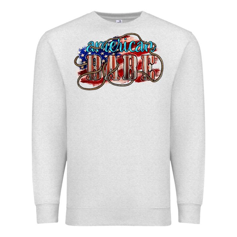 American Babe Premium Sweatshirt by NancyCooperArtShop | Teevron