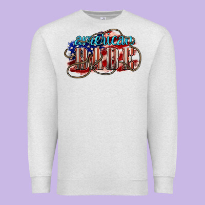 American Babe Premium Sweatshirt Designed By Nancycooperartshop