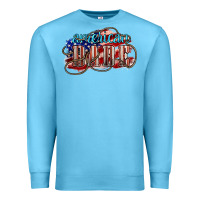 Ocean Blue American babe Premium Sweatshirt - NancyCooperArtShop