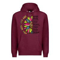 Burgundy you are inspiration Premium Hoodie - Artiststas