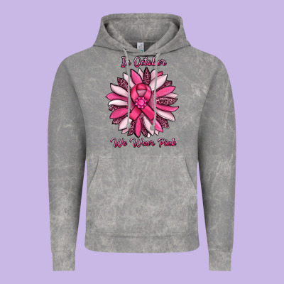In October We Wear Pink Sunflower Vintage Hoodie Designed By Ranaportraitstore