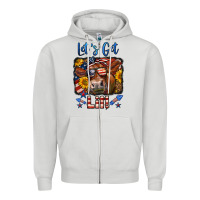 Dove Grey let's get lit 4th of july cow Zipper Hoodie - LillyAllenDesigns
