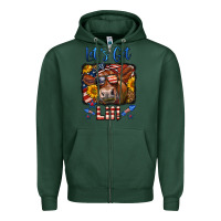 Sports Green let's get lit 4th of july cow Zipper Hoodie - LillyAllenDesigns