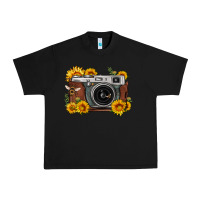 Black sunflower bee vintage camera Urban Heavy Tee - FaDigitalArtStudio