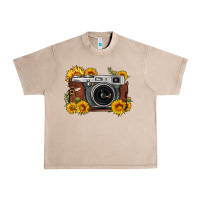 French Oak sunflower bee vintage camera Urban Heavy Tee - FaDigitalArtStudio