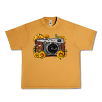 Peanut Butter sunflower bee vintage camera Urban Heavy Tee - FaDigitalArtStudio