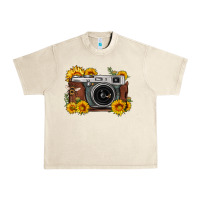 Sandshell sunflower bee vintage camera Urban Heavy Tee - FaDigitalArtStudio