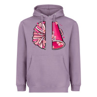 Lavender custom name cheerleader with megaphone Heavyweight Hoodie - MaliasSmallBusiness