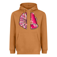 Meerkat custom name cheerleader with megaphone Heavyweight Hoodie - MaliasSmallBusiness