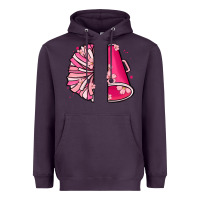 Plum custom name cheerleader with megaphone Heavyweight Hoodie - MaliasSmallBusiness