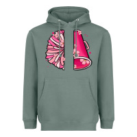 Sage custom name cheerleader with megaphone Heavyweight Hoodie - MaliasSmallBusiness