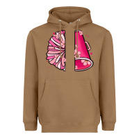 Toasted Coconut custom name cheerleader with megaphone Heavyweight Hoodie - MaliasSmallBusiness