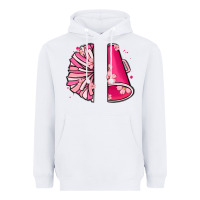 Custom Name Cheerleader With Megaphone Heavyweight Hoodie | Teevron