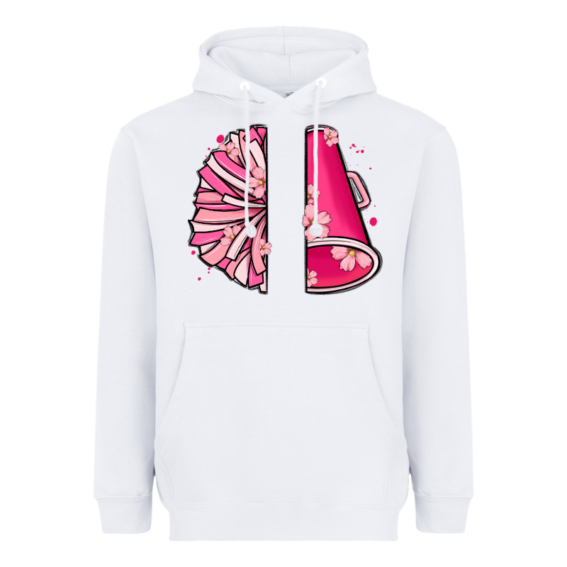 Custom Name Cheerleader With Megaphone Heavyweight Hoodie by MaliasSmallBusiness | Teevron