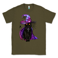 Army Green black witch cat Classic Tee - BundleAndBundleShop