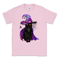 Bubblegum Pink black witch cat Classic Tee - BundleAndBundleShop
