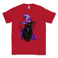 Red black witch cat Classic Tee - BundleAndBundleShop