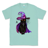 Seafoam black witch cat Classic Tee - BundleAndBundleShop