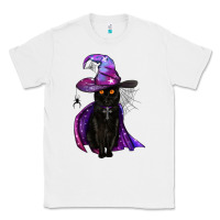 White black witch cat Classic Tee - BundleAndBundleShop