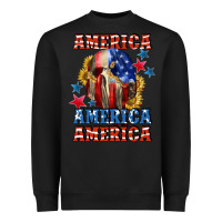Black America skeleton 4th of july Heavyweight Sweatshirt - CowGirlArtShop