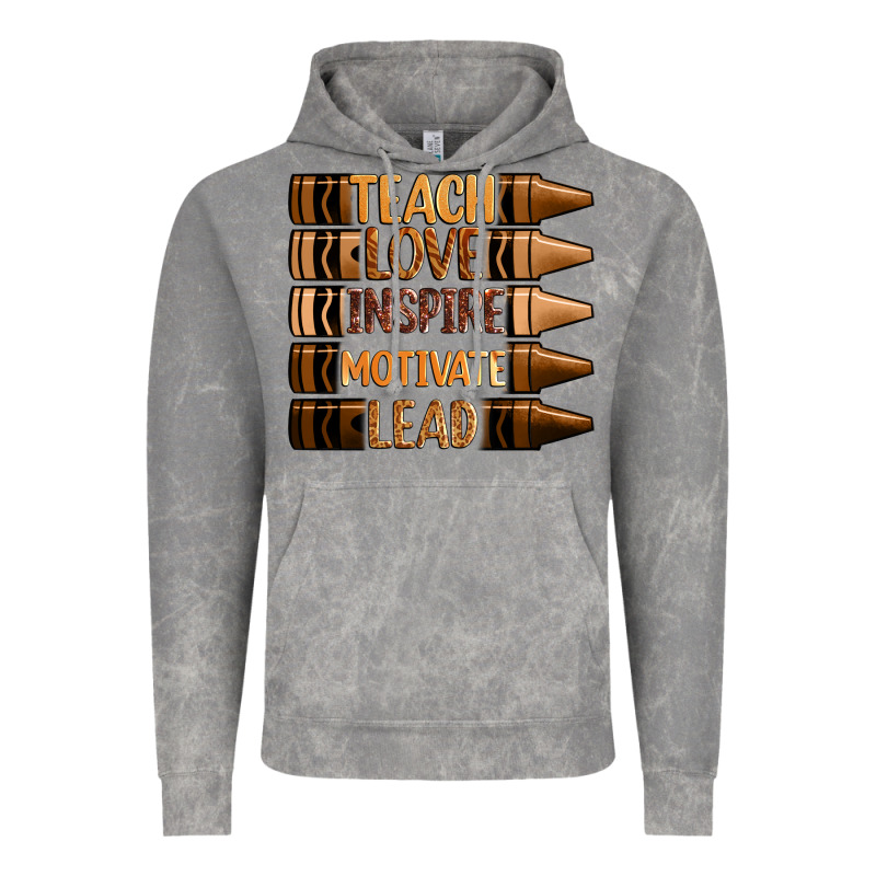 Teach Love Inspire Motivate Lead Vintage Hoodie by Zillion Design Studio | Teevron