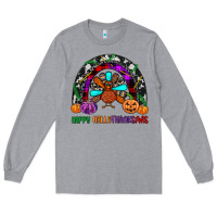 Heather Grey happy hallothanksmas Long Sleeve Tee - JahusDesignShop