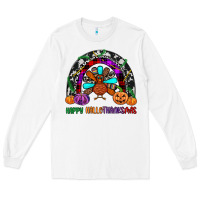 White happy hallothanksmas Long Sleeve Tee - JahusDesignShop