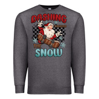 Charcoal Heather dashing through the snow Premium Sweatshirt - MaliasSmallBusiness