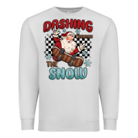 Dove Grey dashing through the snow Premium Sweatshirt - MaliasSmallBusiness