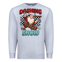 Heather Grey dashing through the snow Premium Sweatshirt - MaliasSmallBusiness