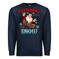 Navy dashing through the snow Premium Sweatshirt - MaliasSmallBusiness