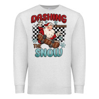 Oatmeal Heather dashing through the snow Premium Sweatshirt - MaliasSmallBusiness