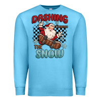 Ocean Blue dashing through the snow Premium Sweatshirt - MaliasSmallBusiness