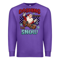 Purple dashing through the snow Premium Sweatshirt - MaliasSmallBusiness