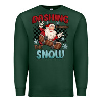 Sports Green dashing through the snow Premium Sweatshirt - MaliasSmallBusiness