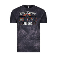 Cloud Black summer night & dirt track lights Vintage Tee - CowhideDigitalArt