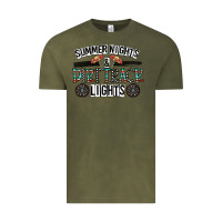 Vintage Olive summer night & dirt track lights Vintage Tee - CowhideDigitalArt