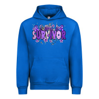 Cobalt I am a survivor purple ribbon Urban Hoodie - NancyCooperArtShop