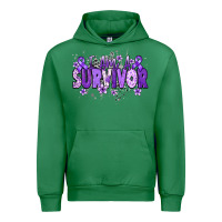 Emerald I am a survivor purple ribbon Urban Hoodie - NancyCooperArtShop