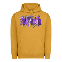 Pigment Peanut Butter I am a survivor purple ribbon Urban Hoodie - NancyCooperArtShop
