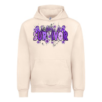 Sandshell I am a survivor purple ribbon Urban Hoodie - NancyCooperArtShop