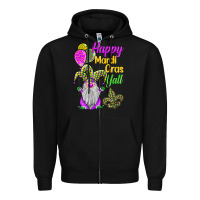 Black happy mardi gras y'all Zipper Hoodie - BarkalooDesign