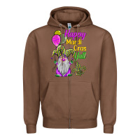 Chestnut happy mardi gras y'all Zipper Hoodie - BarkalooDesign