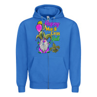 True Royal happy mardi gras y'all Zipper Hoodie - BarkalooDesign
