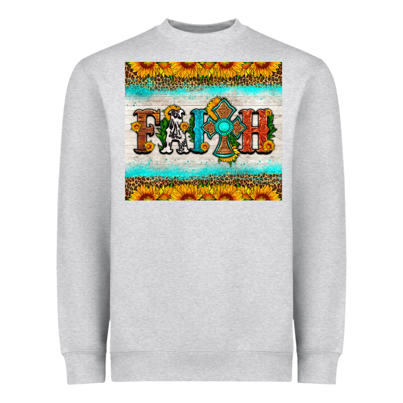 Faith Cross And Sunflower Tumbler Heavyweight Sweatshirt by HRA Design Shop | Teevron