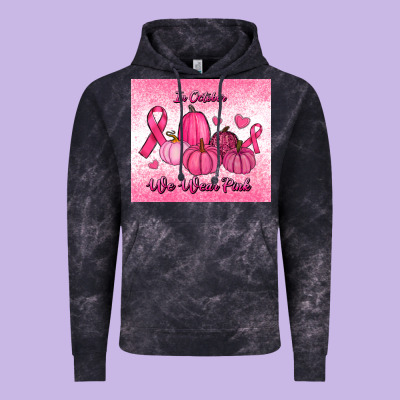 In October We Wear Pink Pumpkin Vintage Hoodie Designed By Ranaportraitstore