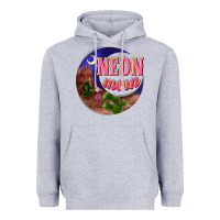 Heather Grey neon moon Heavyweight Hoodie - NancyCooperArtShop