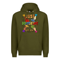 Army Green just different not less Premium Hoodie - Artiststas