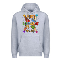 Heather Grey just different not less Premium Hoodie - Artiststas